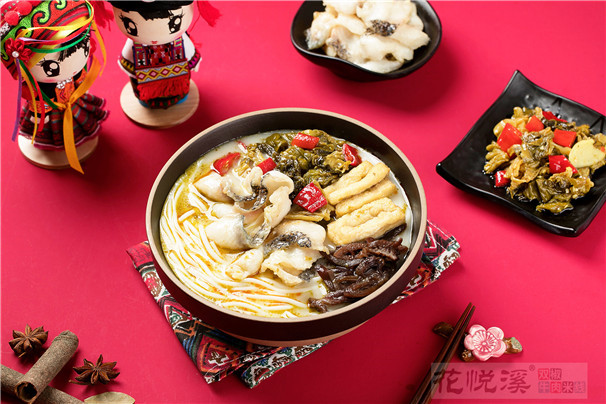 正宗的“貴州味”，肉香，筋糯，米線滑，湯鮮！——花悅溪